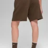 Pantalones cortos de rayas finas de 7" — Rayas finas color espresso
