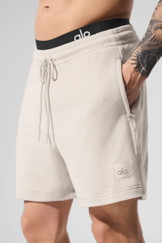 Pantalones cortos de rizo «Coastal» de 7" - Color hueso