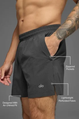 Pantalones cortos de running Traction de 5″ – Antracita