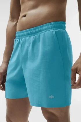 Pantalones cortos de running Traction de 5″ – Azul brisa