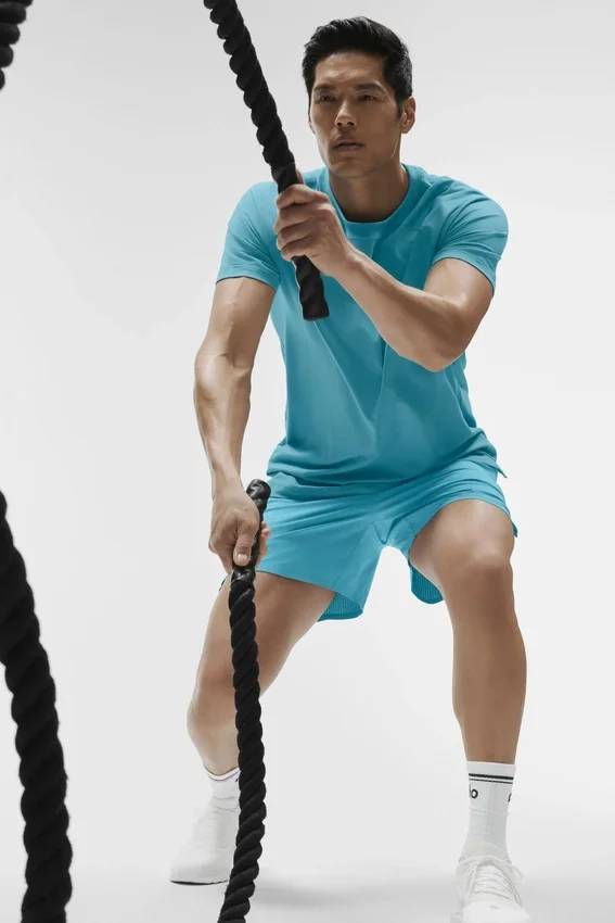 Pantalones cortos de running Traction de 5" - Azul brisa