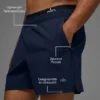 Pantalones cortos de running Traction de 5" - Azul marino