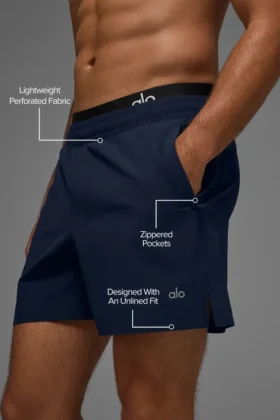 Pantalones cortos de running Traction de 5″ – Azul marino