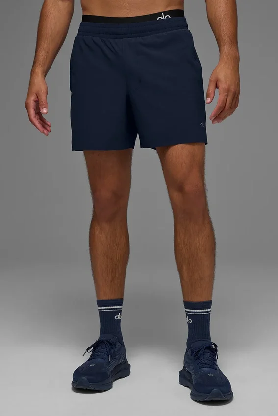 Pantalones cortos de running Traction de 5" - Azul marino