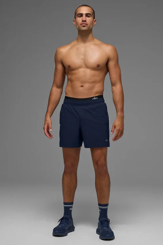Pantalones cortos de running Traction de 5" - Azul marino