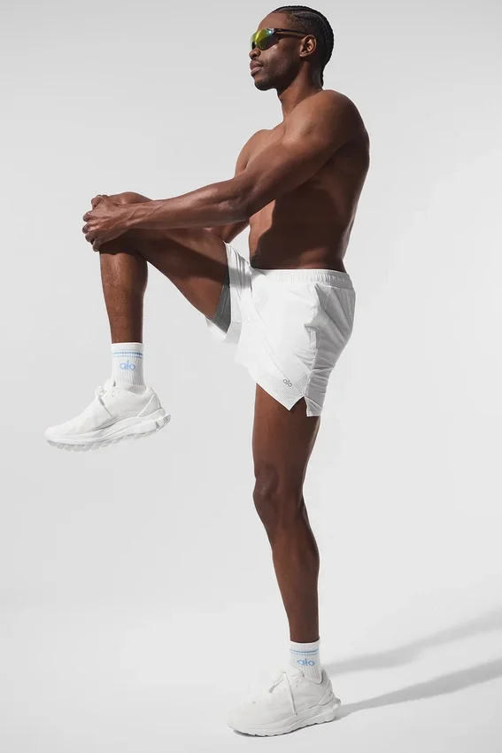 Pantalones cortos de running Traction de 5" - Blanco