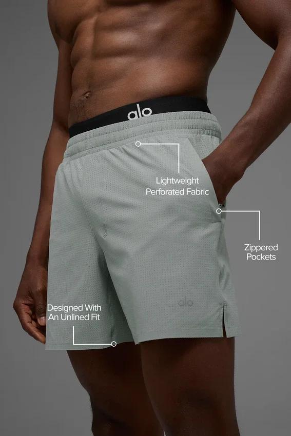 Pantalones cortos de running Traction de 5" - Gris Lunar