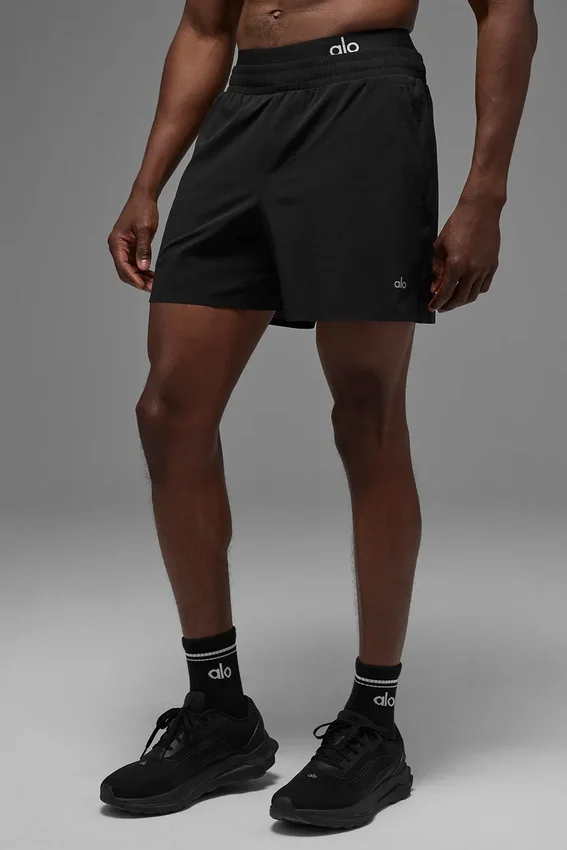 Pantalones cortos de running Traction de 5" - Negro