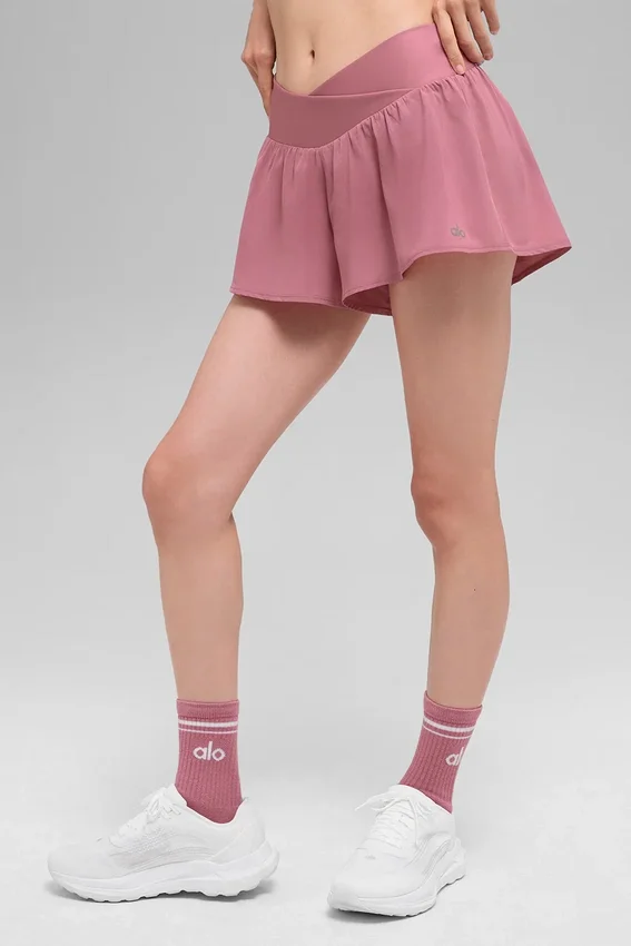 Pantalones cortos de running V-Cute - Rosa silvestre