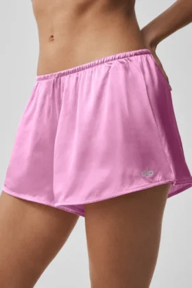 Pantalones cortos de seda Luminous – Rosa Candy Heart