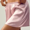 Pantalones cortos de seda Luminous - Rosa champán