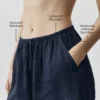 Pantalones cortos de talle medio «Golden Hour» semitransparentes - Azul marino