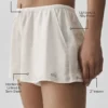Pantalones cortos de talle medio «Golden Hour» semitransparentes - Marfil