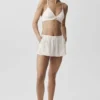 Pantalones cortos de talle medio «Golden Hour» semitransparentes - Marfil