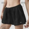 Pantalones cortos de talle medio «Golden Hour» semitransparentes — Negro
