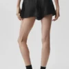 Pantalones cortos de talle medio «Golden Hour» semitransparentes — Negro