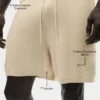 Pantalones cortos «Ever Soft» de algodón y cachemira de 7" - Beige arena