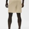Pantalones cortos «Ever Soft» de algodón y cachemira de 7" - Beige arena