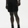 Pantalones cortos «Ever Soft» de algodón y cachemira de 7" — Negro