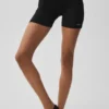 Pantalones cortos «Favorite» de 5" sin costuras y con tejido acanalado - Negro