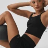 Pantalones cortos «Favorite» de 5" sin costuras y con tejido acanalado - Negro