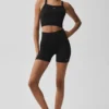 Pantalones cortos «Favorite» de 5" sin costuras y con tejido acanalado - Negro