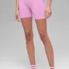 Pantalones cortos «Favorite» de 5" sin costuras y con tejido acanalado - Rosa Candy Heart
