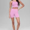 Pantalones cortos «Favorite» de 5" sin costuras y con tejido acanalado - Rosa Candy Heart