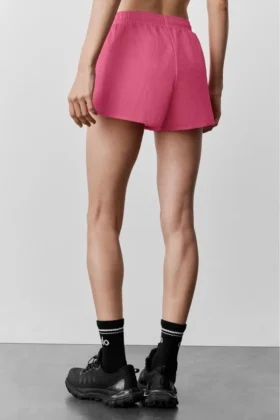Pantalones cortos Go Time de talle medio – Rosa paraíso