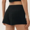 Pantalones cortos Heatwave de seda y cachemira de talle medio - Negro