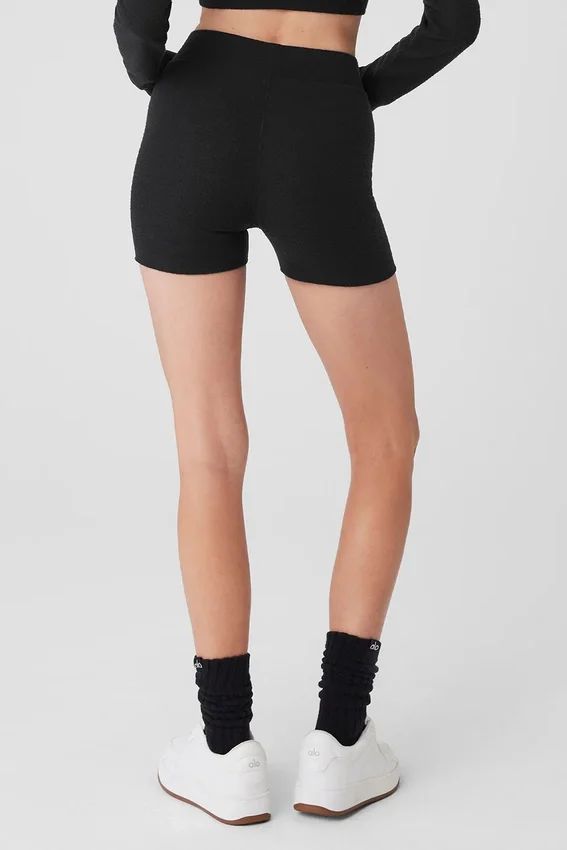 Pantalones cortos High-Waist Alolux «Me Time» - Negro