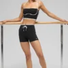 Pantalones cortos High-Waist «Race Pace» con estampado Airbrush de 4" - Negro/Blanco