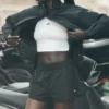 Pantalones cortos High-Waist «Socialite» - Negro
