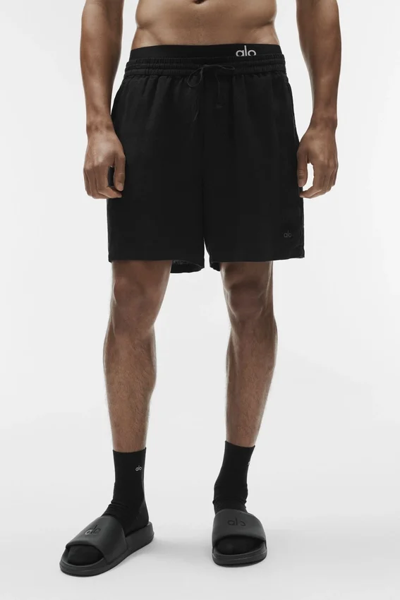 Pantalones cortos «Linen Days» de 7" - Negro
