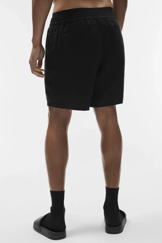 Pantalones cortos «Linen Days» de 7" - Negro