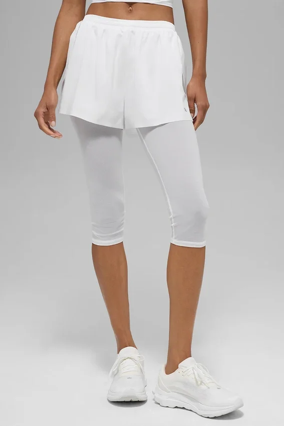 Pantalones cortos Mesh Front Runner 2 en 1 – Blanco
