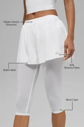 Pantalones cortos Mesh Front Runner 2 en 1 – Blanco
