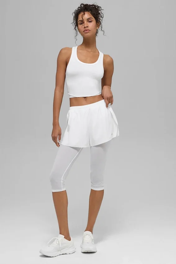 Pantalones cortos Mesh Front Runner 2 en 1 – Blanco