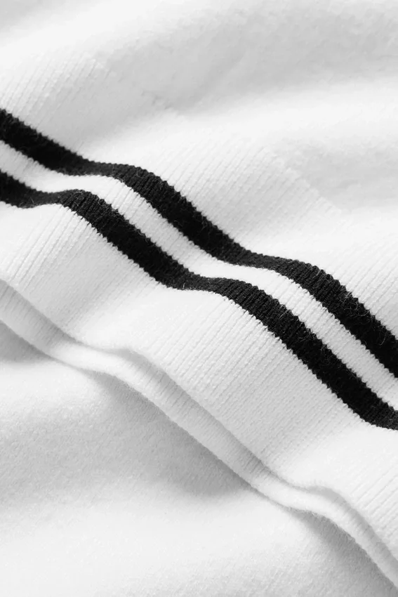 Pantalones cortos «My Serve» de algodón y cachemira - Blanco/Negro