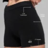 Pantalones cortos Noble de lana y cachemira acanalados - Negro
