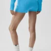 Pantalones cortos Noble de lana y cachemira con canalé - Azul celeste