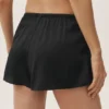 Pantalones cortos Radiance de mezcla de seda - Negro
