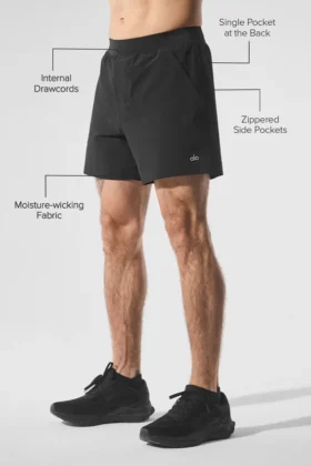 Pantalones cortos Repetition de 5″ – Negro