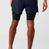 Pantalones cortos Revival 2 en 1 de 5" - Azul marino/Negro