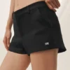 Pantalones cortos «Riviera» de talle bajo en mezcla de lino - Negro