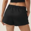 Pantalones cortos «Riviera» de talle bajo en mezcla de lino - Negro