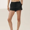 Pantalones cortos «Riviera» de talle bajo en mezcla de lino - Negro