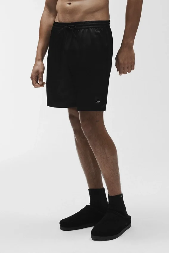 Pantalones cortos «Satin Horizon» de 7" - Negro