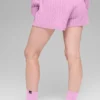 Pantalones cortos «Winter Bliss» de punto trenzado - Rosa corazón de caramelo