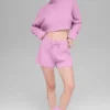 Pantalones cortos «Winter Bliss» de punto trenzado - Rosa corazón de caramelo